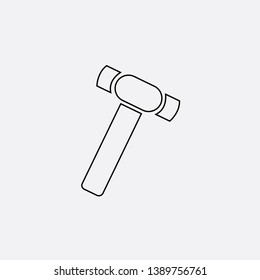 hammer icon sign signifier vector