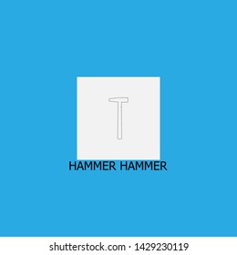 hammer hammer icon sign signifier vector