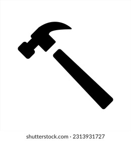 Hammer icon. Hammer icon sign and symbol. Vector illustration.