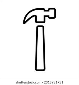 Hammersymbol. Hammersymbol und Symbol. Vektorgrafik.
