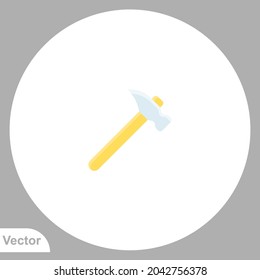 Hammer icon sign vector,Symbol, logo illustration for web and mobile