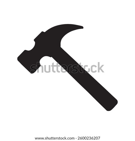 Hammer Icon Silhouette Vector Illustration