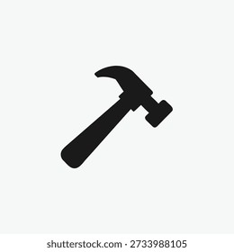 hammer icon silhoutte vector style template