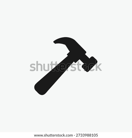 hammer icon silhoutte vector style template
