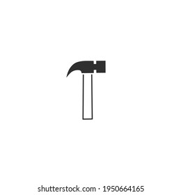 Hammer icon simple design, single object, vector illustration