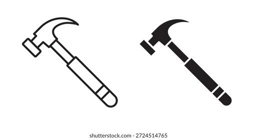 Ícone de martelo em tendência plana simples design gráfico moderno elemento de logotipo abstrato
