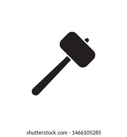 Hammer icon. Simple glyph, flat vector of construction tools icons for ui and ux, website or mobile application