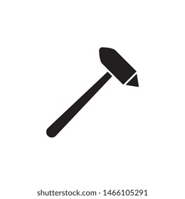 Hammer icon. Simple glyph, flat vector of construction tools icons for ui and ux, website or mobile application