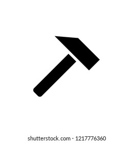a hammer icon. Simple glyph vector of web set for UI and UX, website or mobile application