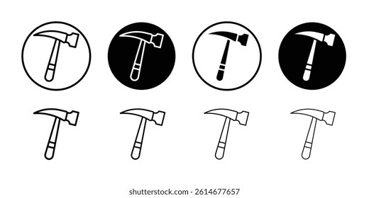 Hammer icon Simple outline vector logo