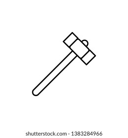 hammer icon. Simple thin line, outline vector of Construction tools icons for UI and UX, website or mobile application