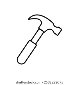 Hammer icon. simple thin line icon.