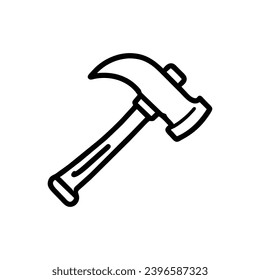 Hammer icon. Simple vector sign