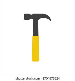 Hammer icon. Single flat icon isolated on white background. vector illustration., eps 10. Support concept. consumer services.