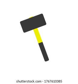 Hammer icon. Single flat icon isolated on white background. vector illustration.
