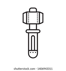 hammer icon, stock vector illustration flat design style - Vector 