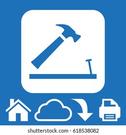 hammer icon stock vector illustration flat design