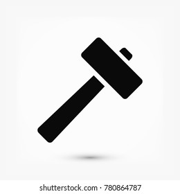 hammer icon, stock vector illustration flat design style