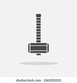 hammer icon strong pounding hammer vector icon