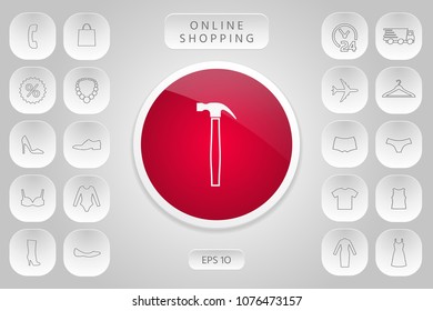Hammer icon symbol