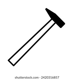 Hammer icon. Symbol of construction or creation. Construction tool.