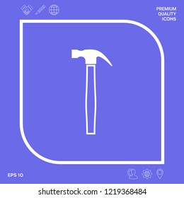 Hammer icon symbol. Graphic elements for your design