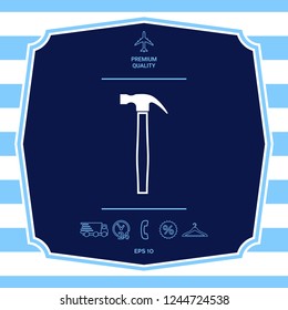 Hammer icon symbol. Graphic elements for your design