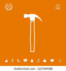 Hammer icon symbol. Graphic elements for your design