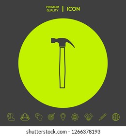 Hammer icon symbol. Graphic elements for your design