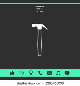 Hammer icon symbol. Graphic elements for your design