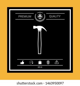 Hammer icon symbol. Graphic elements for your design