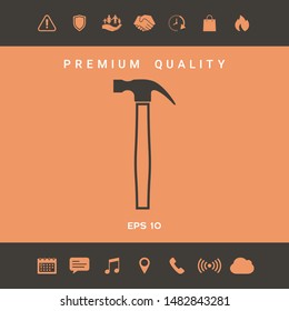 Hammer icon symbol. Graphic elements for your design