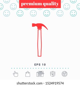 Hammer icon symbol. Graphic elements for your design