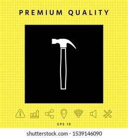 Hammer icon symbol. Graphic elements for your design
