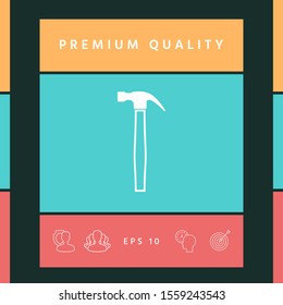 Hammer icon symbol. Graphic elements for your design