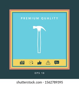 Hammer icon symbol. Graphic elements for your design