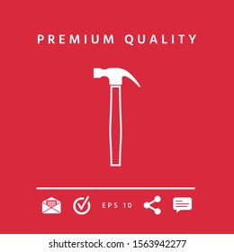 Hammer icon symbol. Graphic elements for your design