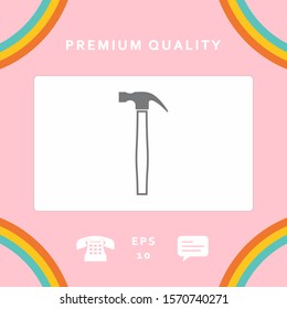 Hammer icon symbol. Graphic elements for your design