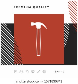 Hammer icon symbol. Graphic elements for your design