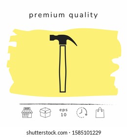 Hammer icon symbol. Graphic elements for your design