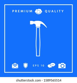 Hammer icon symbol. Graphic elements for your design