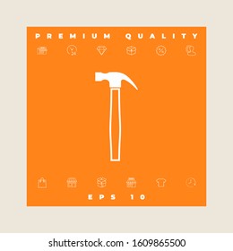 Hammer icon symbol. Graphic elements for your design
