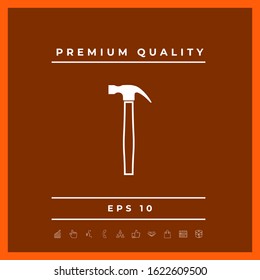 Hammer icon symbol. Graphic elements for your design