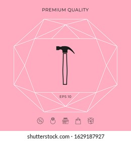 Hammer icon symbol. Graphic elements for your design
