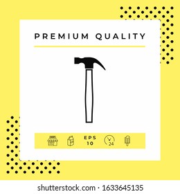 Hammer icon symbol. Graphic elements for your design