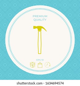 Hammer icon symbol. Graphic elements for your design