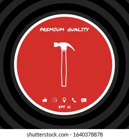 Hammer icon symbol. Graphic elements for your design