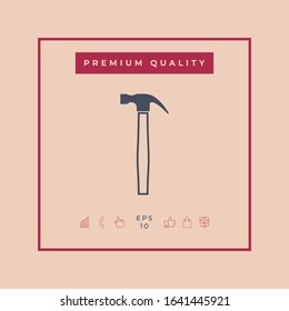 Hammer icon symbol. Graphic elements for your design