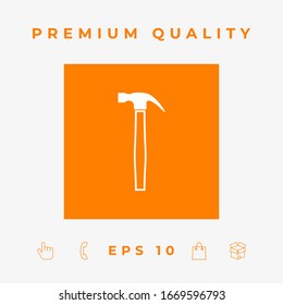 Hammer icon symbol. Graphic elements for your design