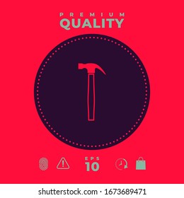 Hammer icon symbol. Graphic elements for your design